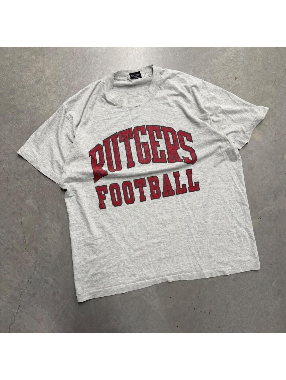 2000's Men's Rutgers University Football Big 10 Gray Tee Sized XL